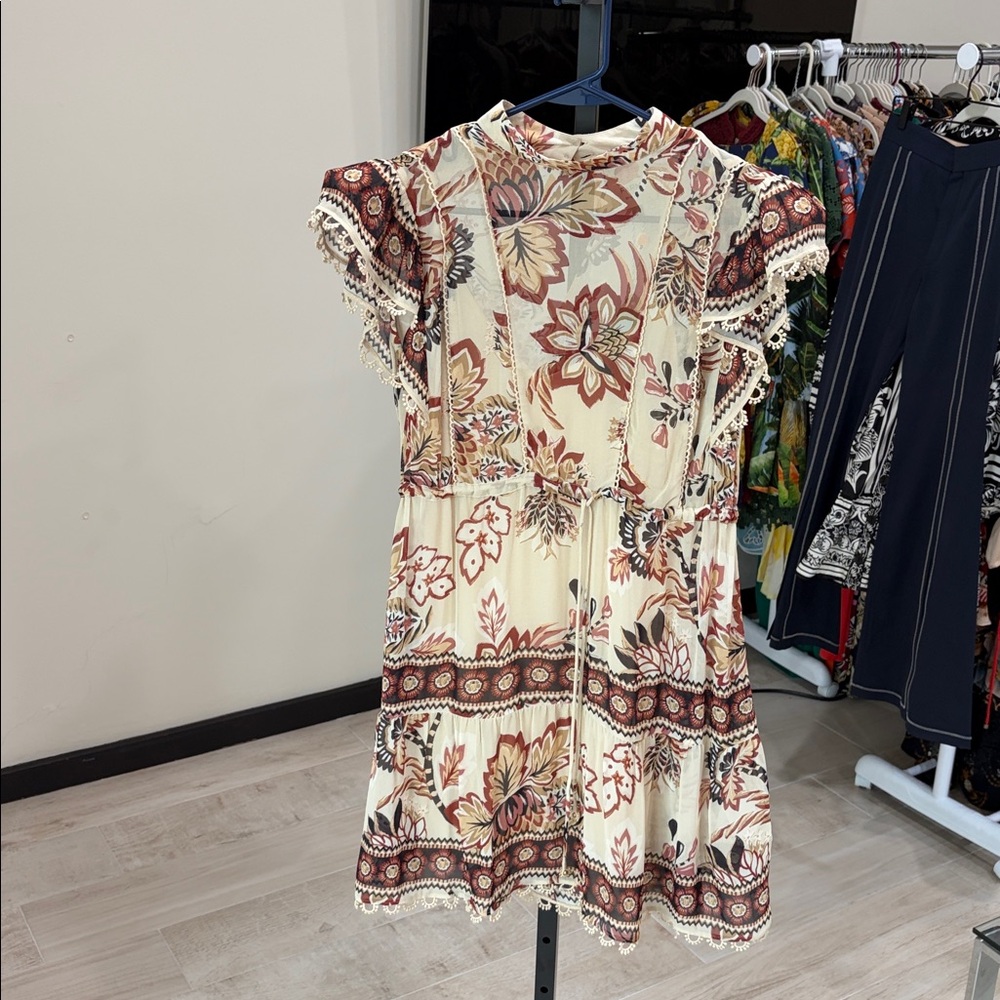 FARM Rio Sand Aura Floral Mini Dress - Picture 6 of 16